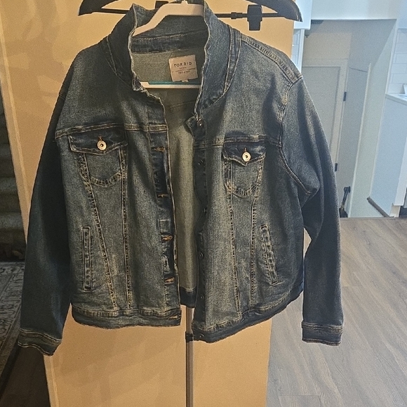 torrid Jackets & Blazers - Torrid Blue Denim Jacket with Button Accents